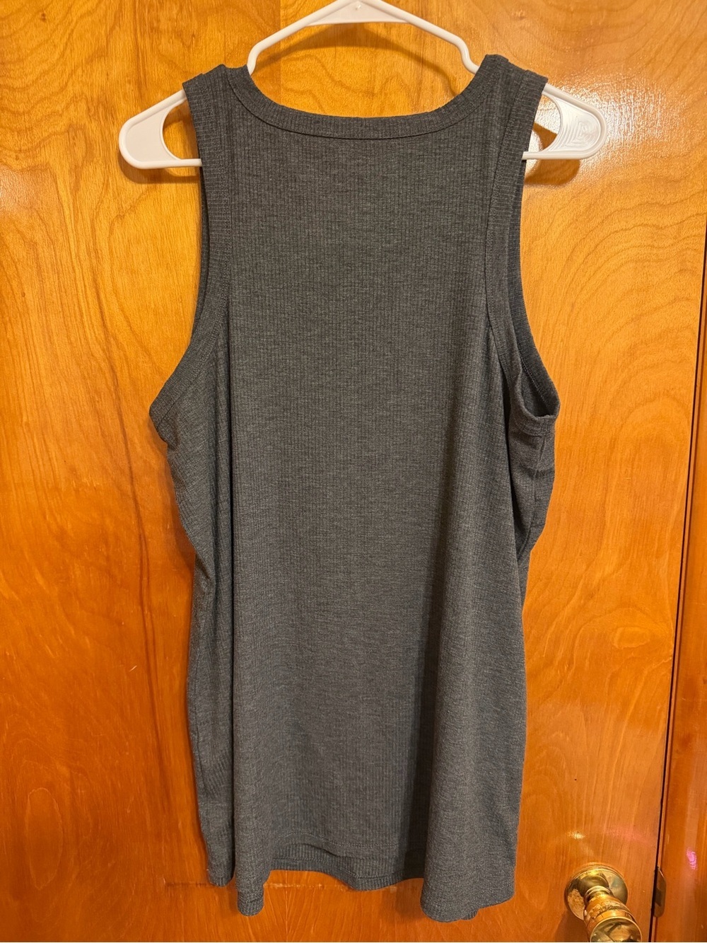 Torrid Dark Gray Ribbed Tank Top - Picture 4 of 4